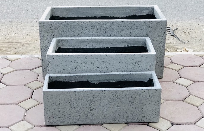 Chậu Đá Mài Hình Chữ Nhật 20cm 60cm Chậu Đá Mài Hình Chữ Nhật 20cm 60cm