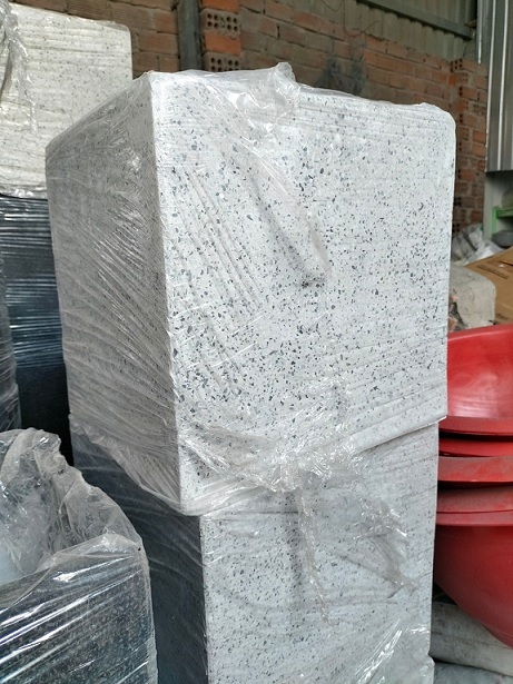 Chậu Trồng Cây Xi Măng Đá Mài Hình Vuông 30cm Chậu Trồng Cây Xi Măng Đá Mài Hình Vuông 30cm