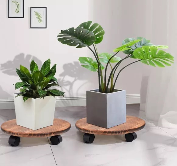 Đế Gỗ Có Bánh Xe Dùng Di Chuyển Chậu Trồng Cây Đế Gỗ Có Bánh Xe Dùng Di Chuyển Chậu Trồng Cây